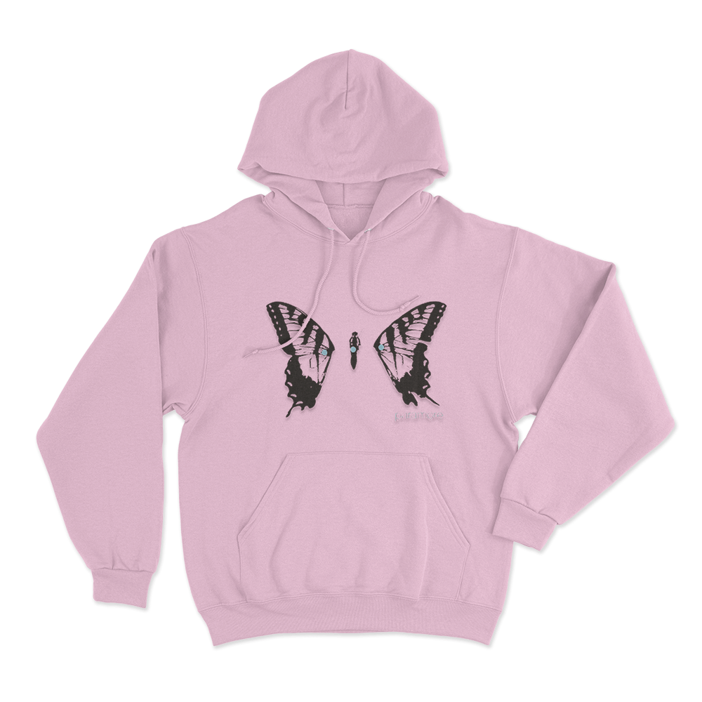 Paramore Butterfly Unisex Hoodie Pink Paramore Butterfly Unisex Hoodie Pink