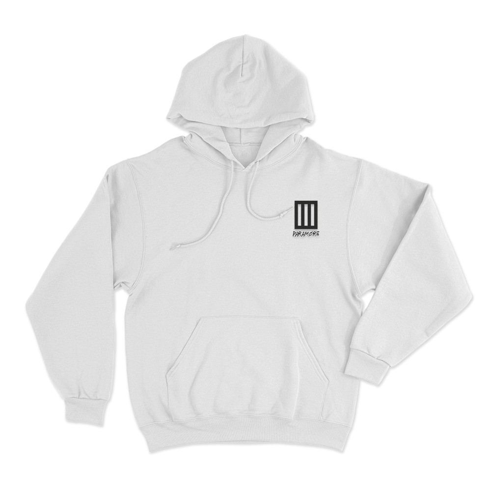 Paramore Classic Logo Unisex Hoodie White Paramore Classic Logo Unisex Hoodie White