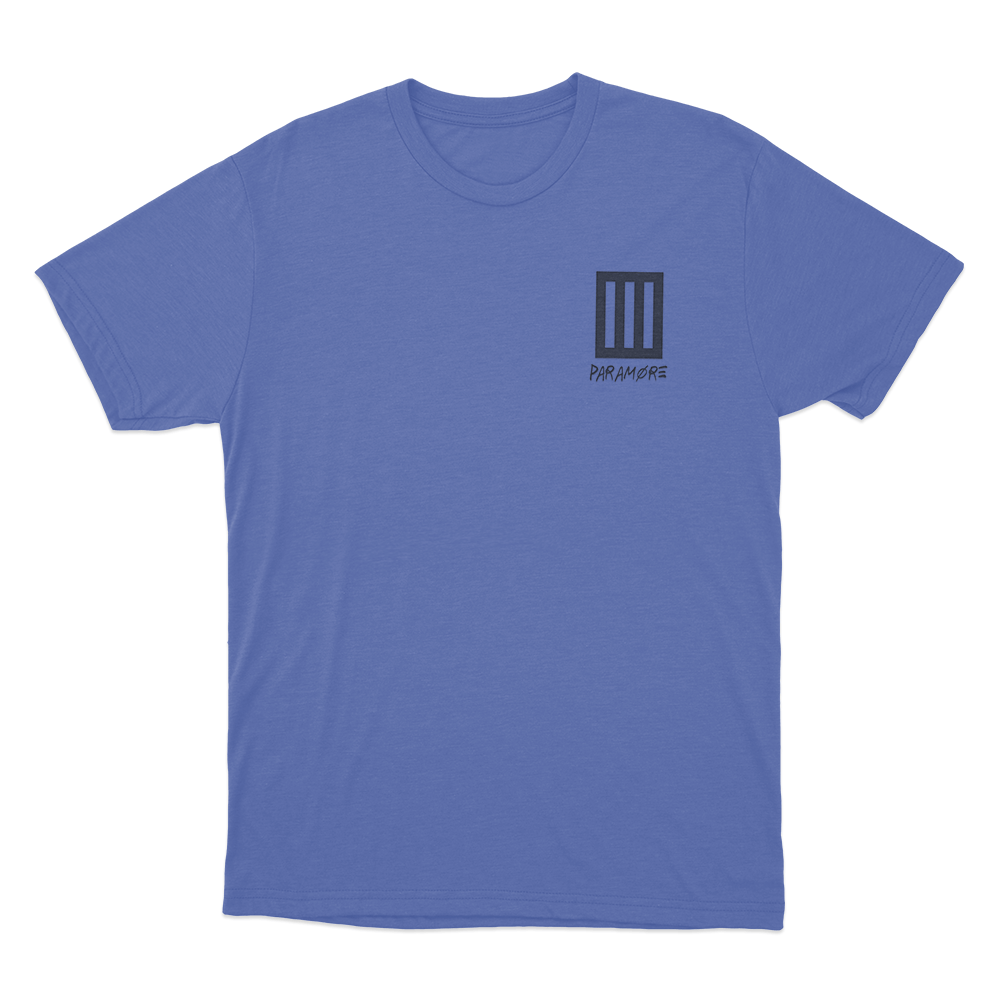 Paramore Classic Logo Unisex T Shirt Blue Paramore Classic Logo Unisex T Shirt Blue