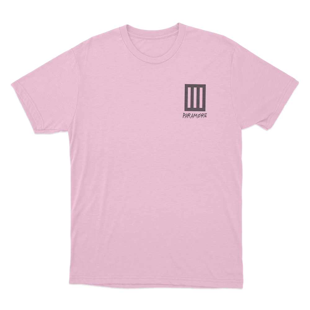 Paramore Classic Logo Unisex T Shirt Pink Paramore Classic Logo Unisex T Shirt Pink