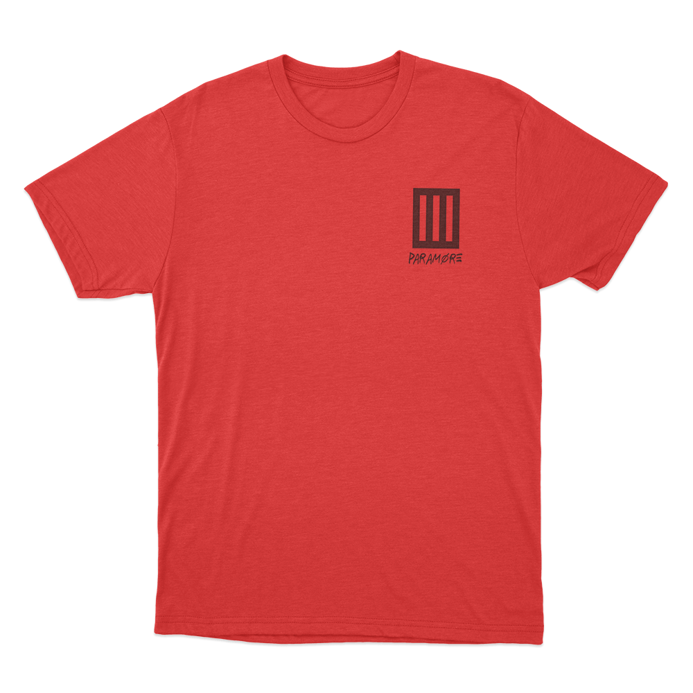 Paramore Classic Logo Unisex T Shirt Red Paramore Classic Logo Unisex T Shirt Red