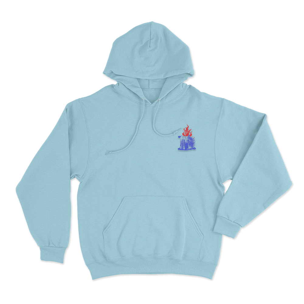 Thick Skull Unisex Hoodie Sky Blue Thick Skull Unisex Hoodie Sky Blue