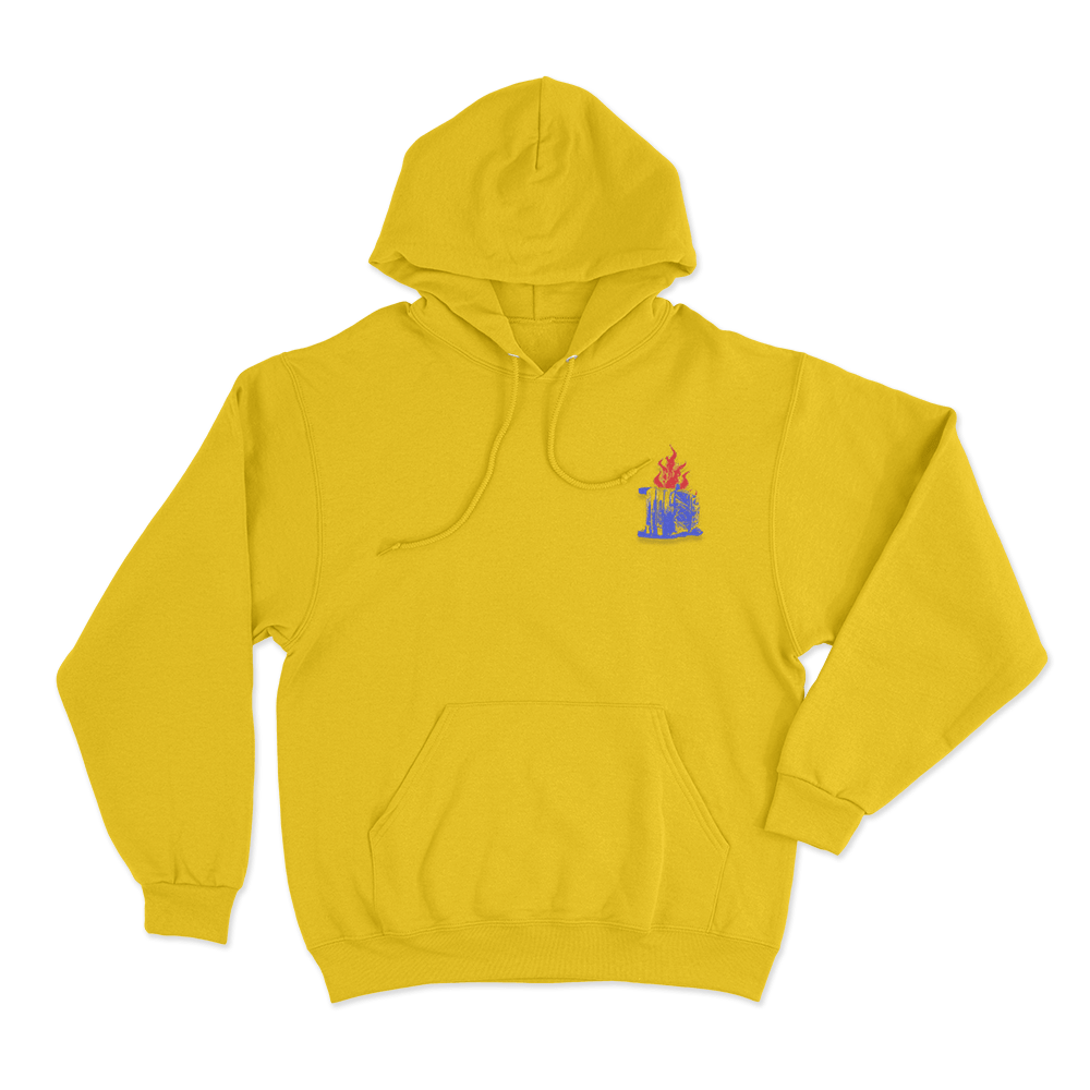 Thick Skull Unisex Hoodie Yellow Thick Skull Unisex Hoodie Yellow